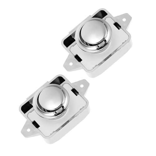 DOITOOL 2 Stück Metall Push Button Schloss Wohnmobil Schranktür Verriegelung Schlüsselloses Türschloss für Camper Boot Schublade mit Langlebiger Verschleißfester Konstruktion von DOITOOL