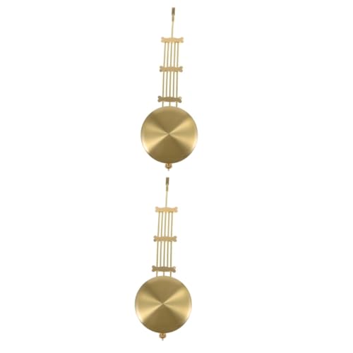 DOITOOL 2 Stück Pendelgewicht wandverkleidung Wand polsterung uhrenzubehör inneneinrichtung vibroei Pendeluhr nur Uhrzeiger Quarzuhrwerk Teile wanduhr pendel Aluminiumlegierung Golden von DOITOOL