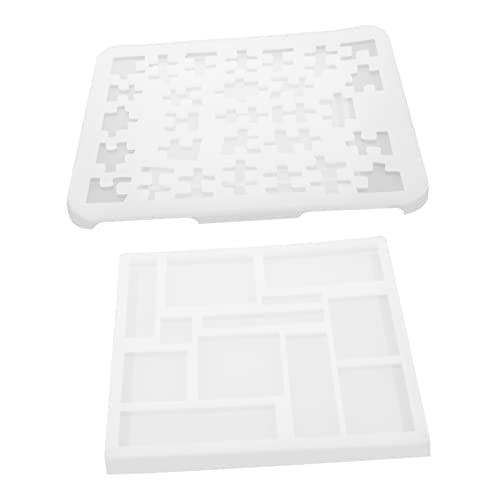 DOITOOL 2 Stück Puzzleform Geometrische Epoxidgussformen Puzzle Bastelform Bastelform Silikonform Bastelpuzzle Silikonform Kristallform von DOITOOL