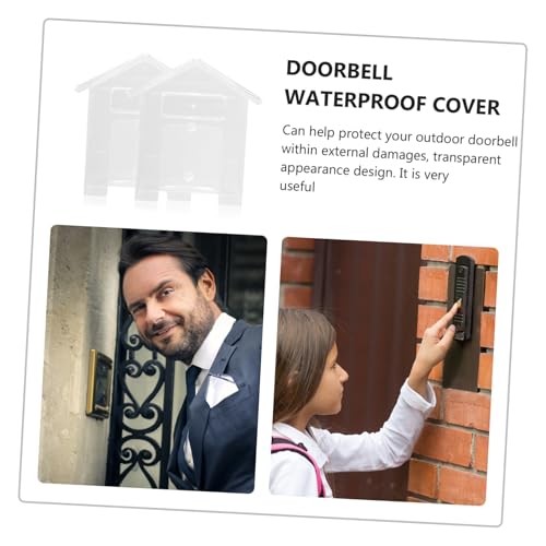 DOITOOL 2 Stück Regenschutz Türgong Abdeckung Transparent Wasserfest Kunststoffbox mit Selbstklebendem Rückseiten sticker für Außenbereich Türklingel Schutz vor Regen und Sonne DOITOOL 2 Stück Regenschutz Türgong Abdeckung Transparent Wasserfest Kunststoffbox mit Selbstklebendem Rückseiten sticker für Außenbereich Türklingel Schutz vor Regen und Sonne von DOITOOL