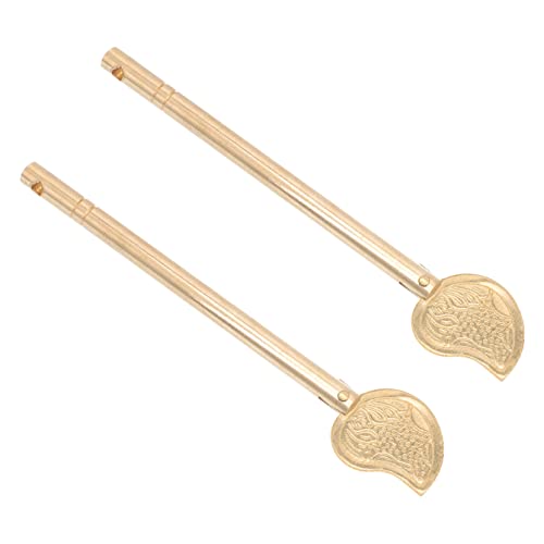 DOITOOL 2 Stück Retro Baumblatt Form Türschloss Riegel Bronze Kreative Möbel Verriegelung für Schränke und Klassische Möbelstücke von DOITOOL