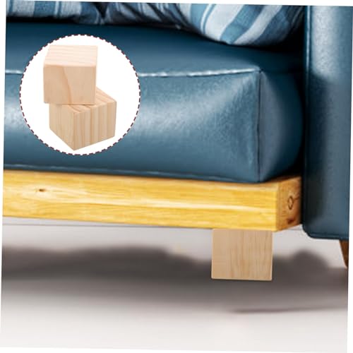 DOITOOL 2 Stück Robuste Möbel Erhöhung Holz Stabile Betthocker Rutsch Unterlagen für Couch Sofa Stützfuß Möbelanhebung Langlebig und Formstabil von DOITOOL