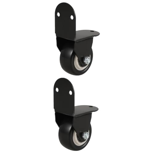 DOITOOL 2 Stück Rollen Möbelanker Bürostuhlmatte Für Parkett Rad Stuhlbeine Ersetzen Ergonomischer Stuhl Möbelbeine Boden Stuhl Einstellbar Kommode Beine Couch Beine Black Polyurethan (pu) von DOITOOL
