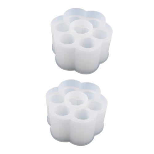 DOITOOL 2 Stück Runde Lippenstift -Speicherbox Form Formen Mini Handwerkspeicher Herstellung DIY Bastelform silikonform selber machen DIY-Werkzeuge Silikon DIY-Form Kieselgel Weiß von DOITOOL