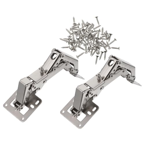 DOITOOL 2 Stück Schwere Punchfreie Hydraulische Scharniere für Küchenschränke Rahmenlos Verdeckt mit Dämpfung und Schrauben Robust und Langlebig für Enge Schranktüren und DIY montage DOITOOL 2 Stück Schwere Punchfreie Hydraulische Scharniere für Küchenschränke Rahmenlos Verdeckt mit Dämpfung und Schrauben Robust und Langlebig für Enge Schranktüren und DIY montage von DOITOOL