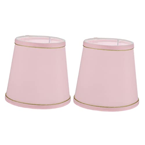 DOITOOL 2 Stück Stoff Lampenschirme für Deckenleuchten Pinke Abdeckung für Kronleuchter und Deckenlampen Dekorative Beleuchtung für Wohnräume Schlafzimmer und Kinderzimmer von DOITOOL