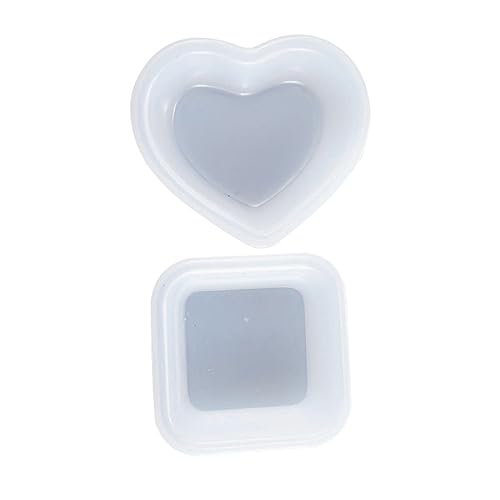 DOITOOL 2 Stück Teiliges DIY Silikonform Herz und Tabletts Langlebig Sicher zum Basteln von Kreativen Handwerks und Küchenaccessoires Einfach zu Verwenden Hohe Verschleißfestigkeit von DOITOOL