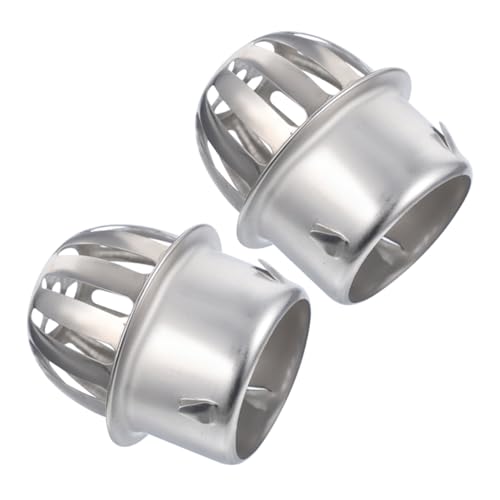 DOITOOL 2 Stück Teiliges Edelstahl Bodenablauf Abdeckung Rundes Design Verstopfungsschutz Dachrinnenablauf Balkonablauf Wetterfester Domablauf Abflussdeckel für Terrasse und Garten von DOITOOL