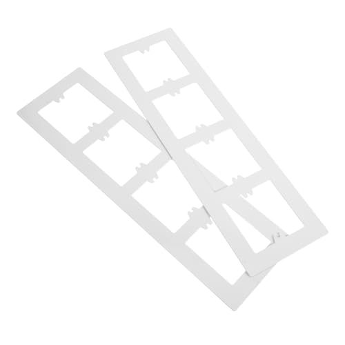 DOITOOL 2 Stück Teiliges Steckdosen Schalter Wandpaneel Weiß Fach Wippschalter Abdeckplatte Einfache Montage Kompatibel mit Standard Unterputzdosen Dekorative Elektrische Frontplatte für von DOITOOL