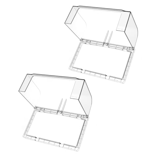 DOITOOL 2 Stück Teiliges Wasserdichte Steckdosenbox Transparent Doppelte Position Selbstklebend Spritzwassergeschützt Schutzabdeckung für Wandsteckdose Bad Küche Wohnzimmer von DOITOOL