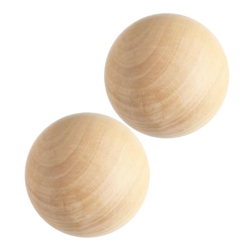 DOITOOL 2 Stück Unlackierte Holz-kugeln Ø Aus Massivholz Für DIY Bastelprojekte Malen Gravieren Glatte Oberfläche Sicher Und Vielseitig Einsetzbar von DOITOOL