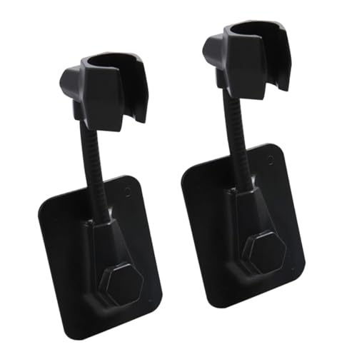 DOITOOL 2 Stück Verstellbarer Duschkopfhalter Sprinkler Rack ohne Bohren Selbstklebend Schwarz Langlebige Shower Head Rack Halterung Installieren und Abnehmbar für Zuhause von DOITOOL