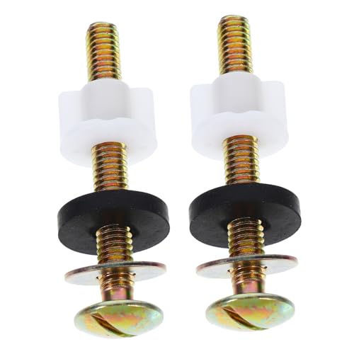 DOITOOL 2 Stück Wc Sitz Befestigungsschrauben mit Dichtungsring Split Design für Stabile Sichere Toilettenspülkasten Montage Inklusive Muttern Unterlegscheiben Geeignet für Haushalt und von DOITOOL