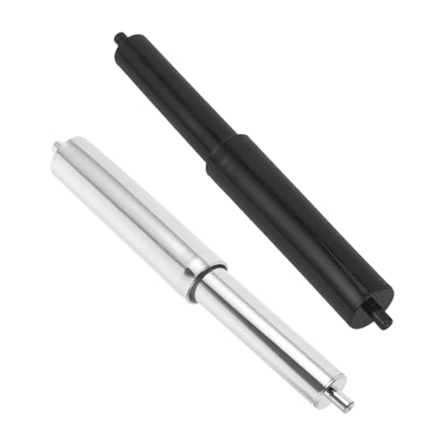 DOITOOL 2stücke Toilettenpapierhalter Spindel Mit Federmechanismus Schwarz Und Edelstahl Einsetzbarer Rollenhalter Einfach Und Elegant Für Bad Und Küche von DOITOOL