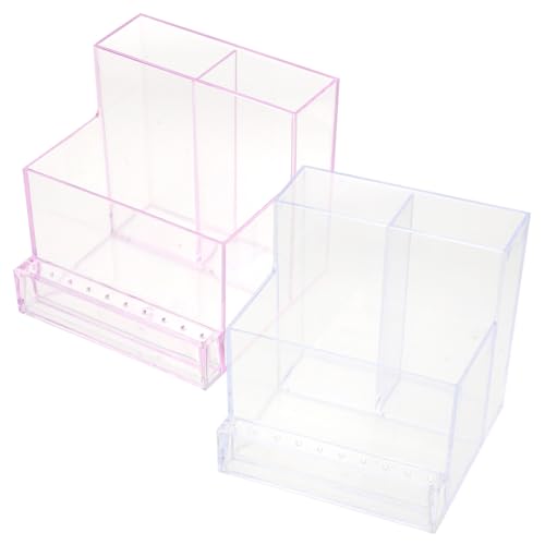 DOITOOL 2 Stücke Teiliges Acryl Nagelbohrer Organizer Transparente Mini-aufbewahrungsbox mit Fächern Kompakter Nagelbohrerhalter zur Übersichtlichen Aufbewahrung von Maniküre DOITOOL 2 Stücke Teiliges Acryl Nagelbohrer Organizer Transparente Mini-aufbewahrungsbox mit Fächern Kompakter Nagelbohrerhalter zur Übersichtlichen Aufbewahrung von Maniküre von DOITOOL