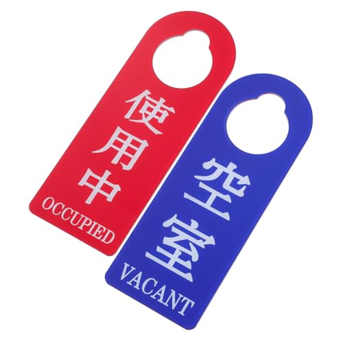 DOITOOL 2 Teiliges Türschild Vacant Occupied aus Acryl Doppelseitiges Türhänger Schild für Badezimmer Büro Hotel Langlebig Klarer Statusanzeiger Stilvolles Design von DOITOOL