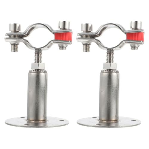 DOITOOL 2 verstellbare Rohrschellenhalterungen aus Edelstahl – Wand-/Deckenhalterung für 54–57 mm Rohre – Hochleistungs-Klemmhalterungen, Einstellbereich 50–95 mm von DOITOOL