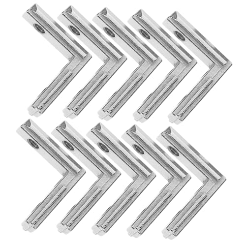 DOITOOL 20 Sätze Innen Eckverbinder aus Zinklegierung für Serie Aluprofile Verdeckte Montage mit Edelstahlschrauben Robuste Verbindung für Nut Extrusionsprofile Europastandard von DOITOOL