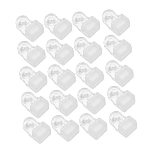 DOITOOL 20 Satz Spiegelhalter Clips Transparent Kunststoff Befestigungsklammern mit Schrauben für Glasfixierung an Schranktüren und Wänden Einsetzbar Einfache Montage DOITOOL 20 Satz Spiegelhalter Clips Transparent Kunststoff Befestigungsklammern mit Schrauben für Glasfixierung an Schranktüren und Wänden Einsetzbar Einfache Montage von DOITOOL