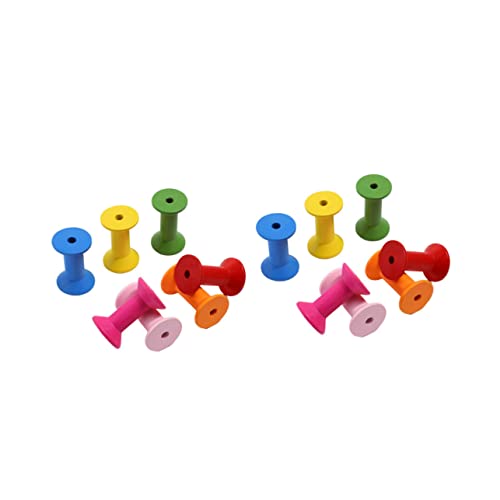 DOITOOL 20 Stück Hölzerne Wickelspule Faden Spulen Draht Leer Stickerei Nähen Wicklung Rollen Flechten Werkzeug Bunte Spule Bambus DOITOOL 20 Stück Hölzerne Wickelspule Faden Spulen Draht Leer Stickerei Nähen Wicklung Rollen Flechten Werkzeug Bunte Spule Bambus von DOITOOL
