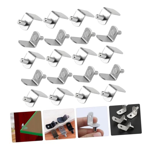 DOITOOL 20 Stück Teiliges Metall Regalstützen Stabile Regalhalter mit Hoher Tragkraft Robust und Langlebig für Bücherregale Schränke Möbel Sichere Befestigung und Anwendung von DOITOOL