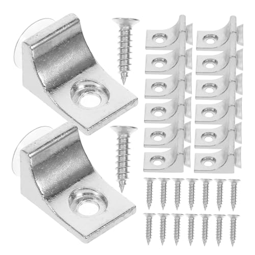DOITOOL 20 Stück Teiliges Metall Wandhalterungen mit Schrauben Heavy Duty Eckwinkel Regalträger für Glas und Holzregale Einfache Montage ohne Werkzeug Stabile Fachbodenträger für Heim und DOITOOL 20 Stück Teiliges Metall Wandhalterungen mit Schrauben Heavy Duty Eckwinkel Regalträger für Glas und Holzregale Einfache Montage ohne Werkzeug Stabile Fachbodenträger für Heim und von DOITOOL