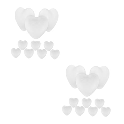 DOITOOL 20 Stück Teiliges Weiße Styroporherzen DIY Bastelset Hochdichte Oberfläche zum Bemalen Kreative Dekokugeln für Party Tischdeko Geldgeschenke und Kinderhandwerk DOITOOL 20 Stück Teiliges Weiße Styroporherzen DIY Bastelset Hochdichte Oberfläche zum Bemalen Kreative Dekokugeln für Party Tischdeko Geldgeschenke und Kinderhandwerk von DOITOOL