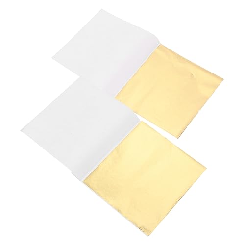 DOITOOL 200 Blatt Bögen Dekofolie Gold Seidenpapier Gold Metallicfolie Goldfolienimitat Vergoldung Goldpapier Flocken Dekorieren Imitat von DOITOOL