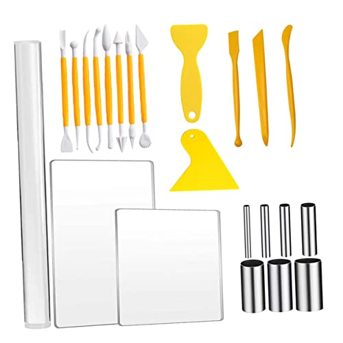 DOITOOL 23 Stück Teiliges Polymer Clay Werkzeugset Einschließlich Acrylroller und Formwerkzeuge für Präzises Modellieren für Bastelarbeiten und DIY Projekte für Anfänger und Profis DOITOOL 23 Stück Teiliges Polymer Clay Werkzeugset Einschließlich Acrylroller und Formwerkzeuge für Präzises Modellieren für Bastelarbeiten und DIY Projekte für Anfänger und Profis von DOITOOL