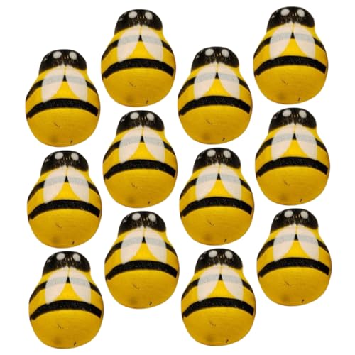DOITOOL 24 Stück Holz Bienen Dekoration DIY Hängende Bienen Ornamente für Kreative Bastelprojekte für Wreaths Türen und Wohnräume Rustikale Handwerkskunst von DOITOOL