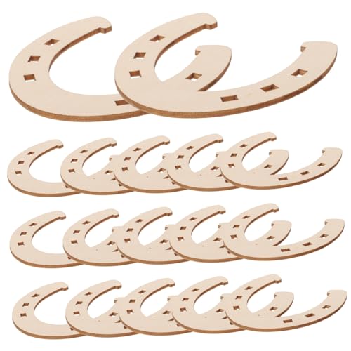 DOITOOL 24 Stück Teiliges Holz Maßeisen mit Natürliche Holzscheiben für Diy Basteln Handgemachte Tragbare Holzdekoration für Hochzeit Party und Heimdeko von DOITOOL