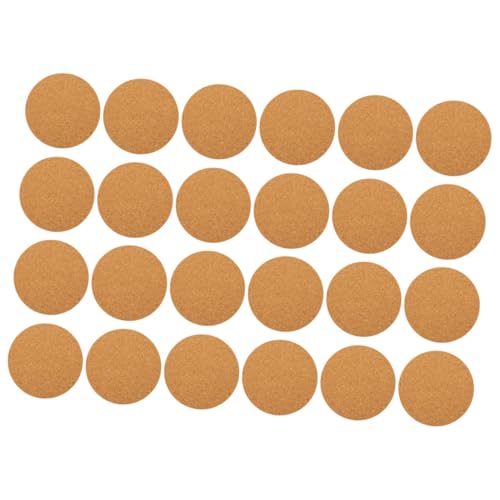 DOITOOL 24stücke Korkplatten Selbstklebend Runde Korkuntersetzer Isolierende Korkplatten Wiederverwendbare Getränkeuntersetzer Für Zuhause Für Kaffeetassen Und Weingläser von DOITOOL