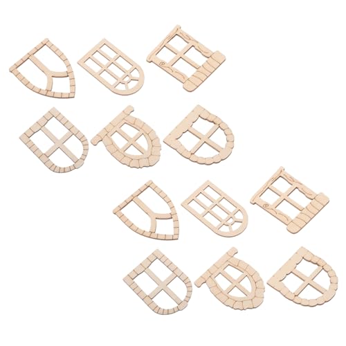 DOITOOL 25 Stück Teiliges Mini Holz Fenster und Türset Roh DIY Gartenornament für Kreative Bastelprojekte und Außendekoration im Feengarten DOITOOL 25 Stück Teiliges Mini Holz Fenster und Türset Roh DIY Gartenornament für Kreative Bastelprojekte und Außendekoration im Feengarten von DOITOOL