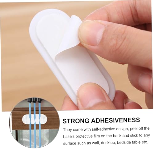 DOITOOL 26 Stück Teiliges Selbstklebende Kabelhalter Kabelclips für Schreibtisch Aufbewahrung Ladekabel Kabelschellen Organizer für Sauberes Kabelmanagement Zuhause Büro Zufällige Farbe von DOITOOL