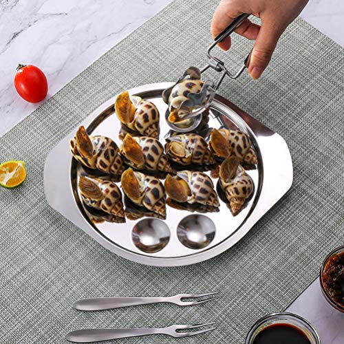 2Pcs Edelstahl Schneckenzange Schneckenzange Servierzange Vorspeisen Zange Küche Kochwerkzeug für Desserts Salate Grill von DOITOOL