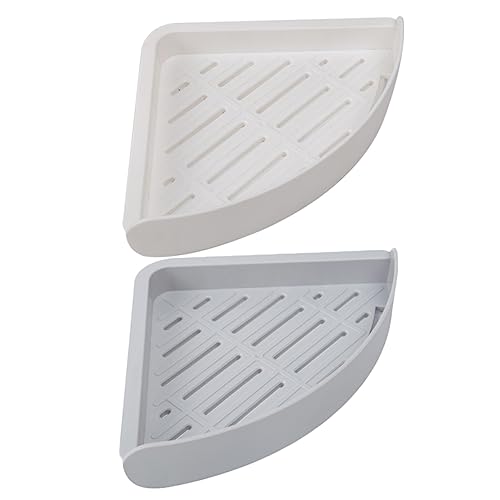 DOITOOL 2Stücke Eckregal Badezimmer Organizer Ohne Bohren Feuchtigkeitsbeständig Stabil Und Platzsparend Für Shampoo Und Toilettenartikel von DOITOOL