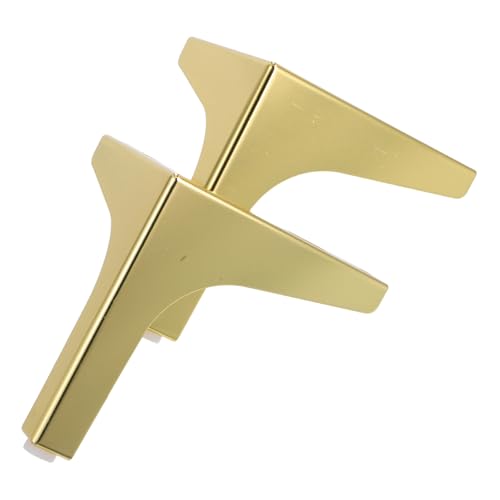 DOITOOL 2Stücke Metall Möbelfüße Dreiecksform für Sofas Beistelltische und Kommoden Robuste und Langlebige Möbelbeine mit Fußpolstern für Optimalen Bodenschutz von DOITOOL