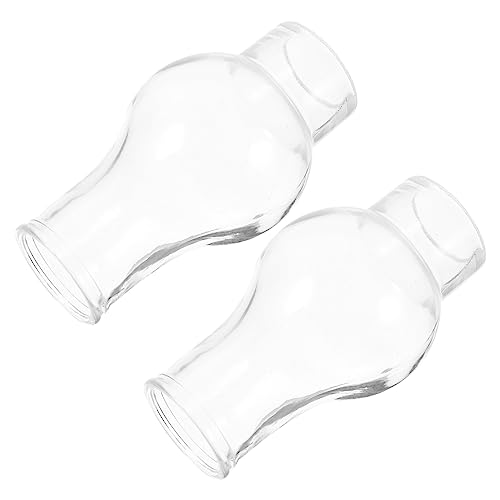 DOITOOL 2st Lampenschirm Kleiner Öllaternenschirm Wiener Glaszylinder Glaskolben Windlicht Petroleumlampe Kaminlampenabdeckung Öllichtlampe Lampenkamin Aus Glas Komponente Glasabdeckung von DOITOOL