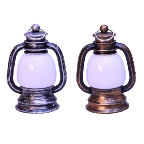 DOITOOL Puppenhaus Beleuchtung Petroleumlampe, 2st Hängend Weihnachtsdeko öllampe Laterne Outdoor, Mini LED Petroleumlampe Antik Nachtlicht Kerze Warme Lampe Haushalt Ornament, Feengarten Zubehör DOITOOL Puppenhaus Beleuchtung Petroleumlampe, 2st Hängend Weihnachtsdeko öllampe Laterne Outdoor, Mini LED Petroleumlampe Antik Nachtlicht Kerze Warme Lampe Haushalt Ornament, Feengarten Zubehör von DOITOOL