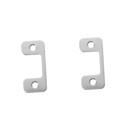DOITOOL 2st Türschlossplatte Schiebetürriegel Torriegel Türverstärkungsplatte Fingerplatten Für Türen Kippen Schließbleche Für Außentüren Scheune Türklinkenhaken Silver Rostfreier Stahl von DOITOOL