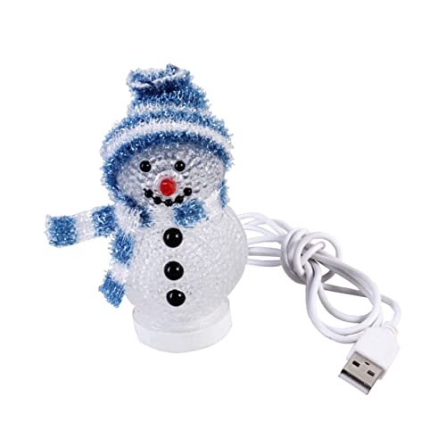 DOITOOL Weihnachts- -licht Schneemann-lampe 2 Stück Dekoratives Nachtlicht Für Schlafzimmer Dekorative Tischlampe Weißer Hut von DOITOOL