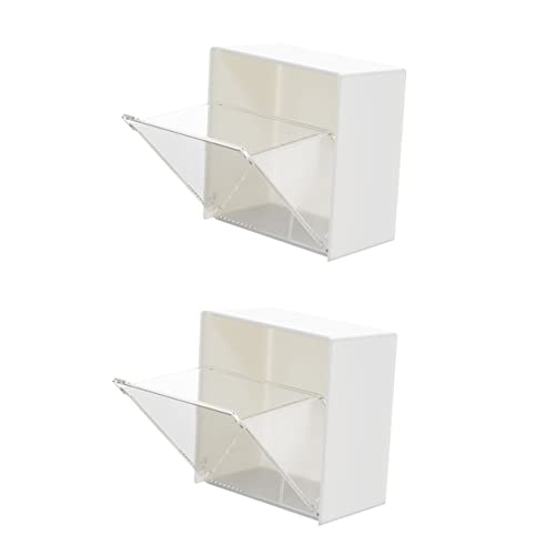 DOITOOL 2stücke Kunststoff Schmuck Aufbewahrungsbox Mit Hängekartenbox Schmuckschatulle Kleinigkeiten Sortierbox Für Büro Messestände Rezeptionen von DOITOOL