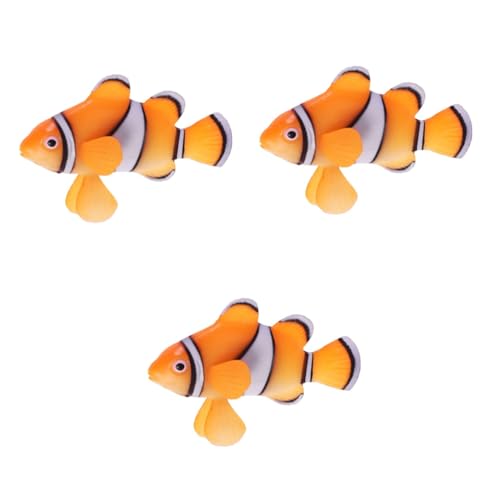 DOITOOL 3 STK Simulation Kleiner Goldfisch Falscher Salzwasserfisch Ozean-dekor Hühnerfutter Schwimmende Aquariendekorationen Künstlicher Fisch Tropischer Fisch Clownfisch Aquarium von DOITOOL