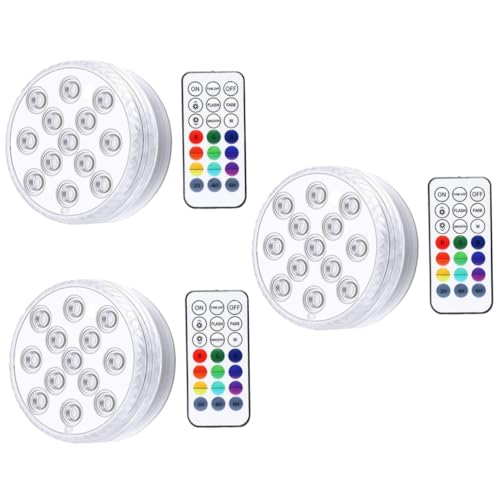 DOITOOL 3 Sätze 13 Lichter Schwimmbadbeleuchtung Tauchleuchten Für Teiche Geführte Unterwasserlampe Led Aquarium Licht Teich Unterwasserlicht Kabellos Weiß Dekorative Lichter Abs von DOITOOL