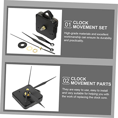 DOITOOL 3 Sätze Silent Uhrwerk Wanduhr DIY Ersatz Uhrwerk Langlebigem Einfache Montage Geräuschlos Vielseitig für Wohnzimmer Büro Schlafzimmer und Restaurant Geeignet von DOITOOL