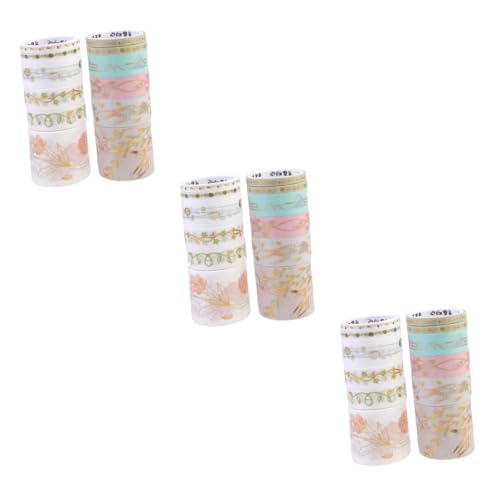 DOITOOL 3 Sätze Teiliges Dekorative Washi Tape Aufkleber Für Diy Tagebuch Scrapbooking Planer Kreative Designs Hochwertigem Washi Papier Für Bastelprojekte Und 12 Stück * 3 von DOITOOL