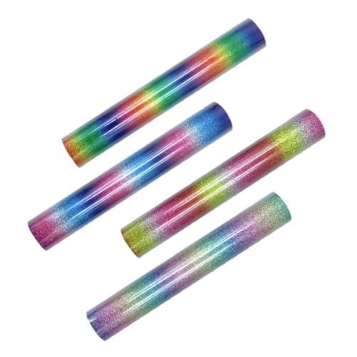 DOITOOL 3 Sätze Teiliges Heat Transfer Folien DIY Gravur Transfer Vinyl Für Kleidung Regenbogenfarben Für Designs Und Kreative Projekte 4 Stücke * 3 von DOITOOL