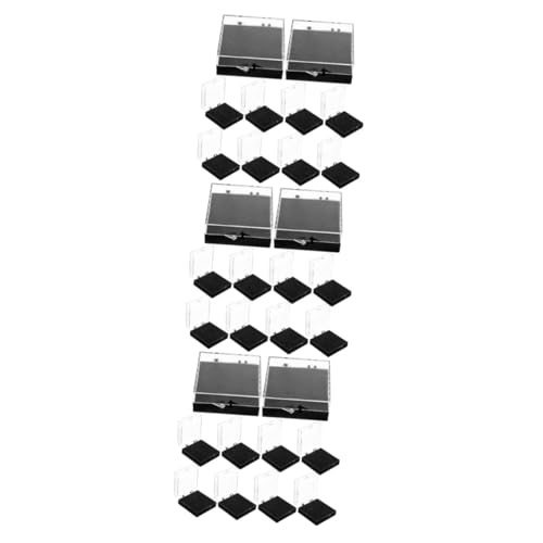 DOITOOL 3 Sätze Vitrine Stiftanlage Schmuck Container Veranstalter Abzeichen Fall Kleine Plastikkoffer Brosche Aufbewahrungsorganisator Geschenkbox Schwamm Schwarz 10 Stück * 3 von DOITOOL