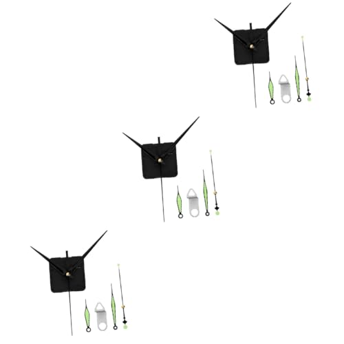 DOITOOL 3 Sätze Wanduhrwerk Retro-Uhr Punkt Uhrmotor-Kit Stille Uhrenmechanismus Uhr Hands -Kit Scrunchie Set Uhr reparaturset Uhrwerksatz Taktbewegungsmechanismus Ersatz-Uhrwerk Plastik von DOITOOL