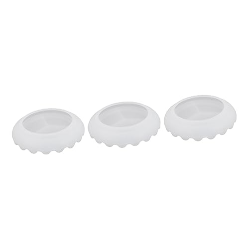 DOITOOL 3 Stck. Diy Silikonform für Kristall und Epoxidharz Runde Flache Platte Weiß nicht Klebend Leicht zu Reinigen für Kreative Bastelprojekte und Handarbeiten von DOITOOL